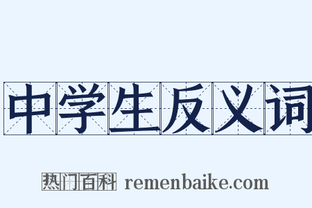 中学生反义词是什么意思的图片